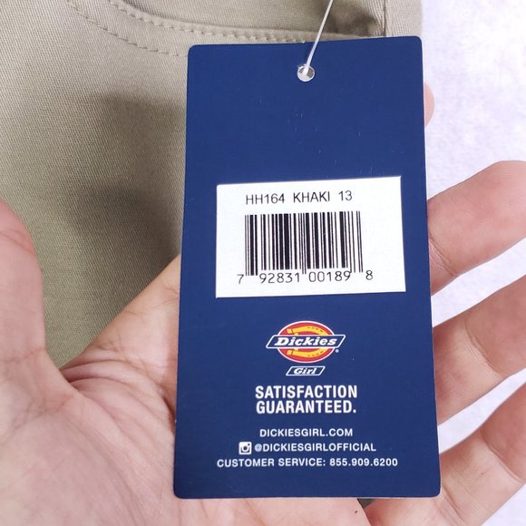 Dickies Girl Junior 5 Pocket Classic Skinny Low Rise Pants, Sz 13 Khaki, HH164 - Picture 4 of 9